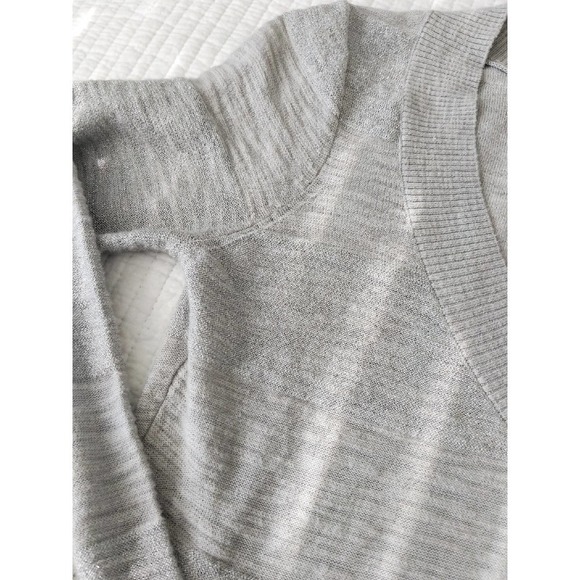 Express Size Small Silver V-Neck Sweater - Picture 2 of 4